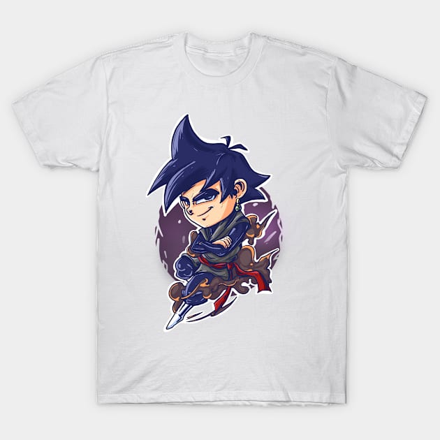 Black Goku Chibi T-Shirt by diditpranata